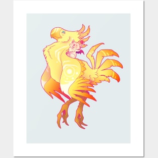 Moogle and Chocobo Sunrise Posters and Art